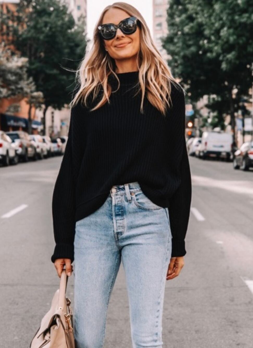 Free People Oversized Afterglow Mock Neck Black Sweater Small